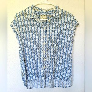 STYLE & CO patterned button uo shirt size PM